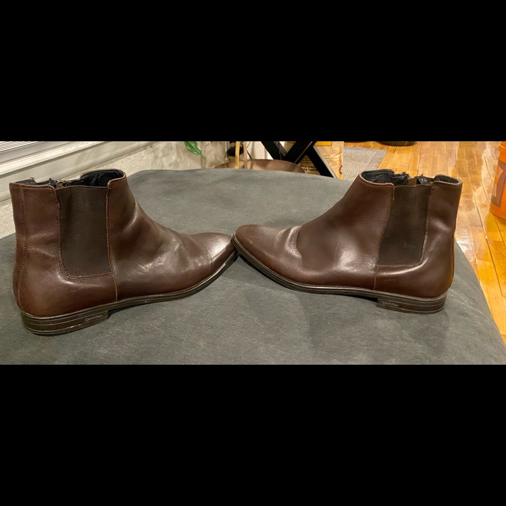 Calvin Klein Boots, side zip, 12M.